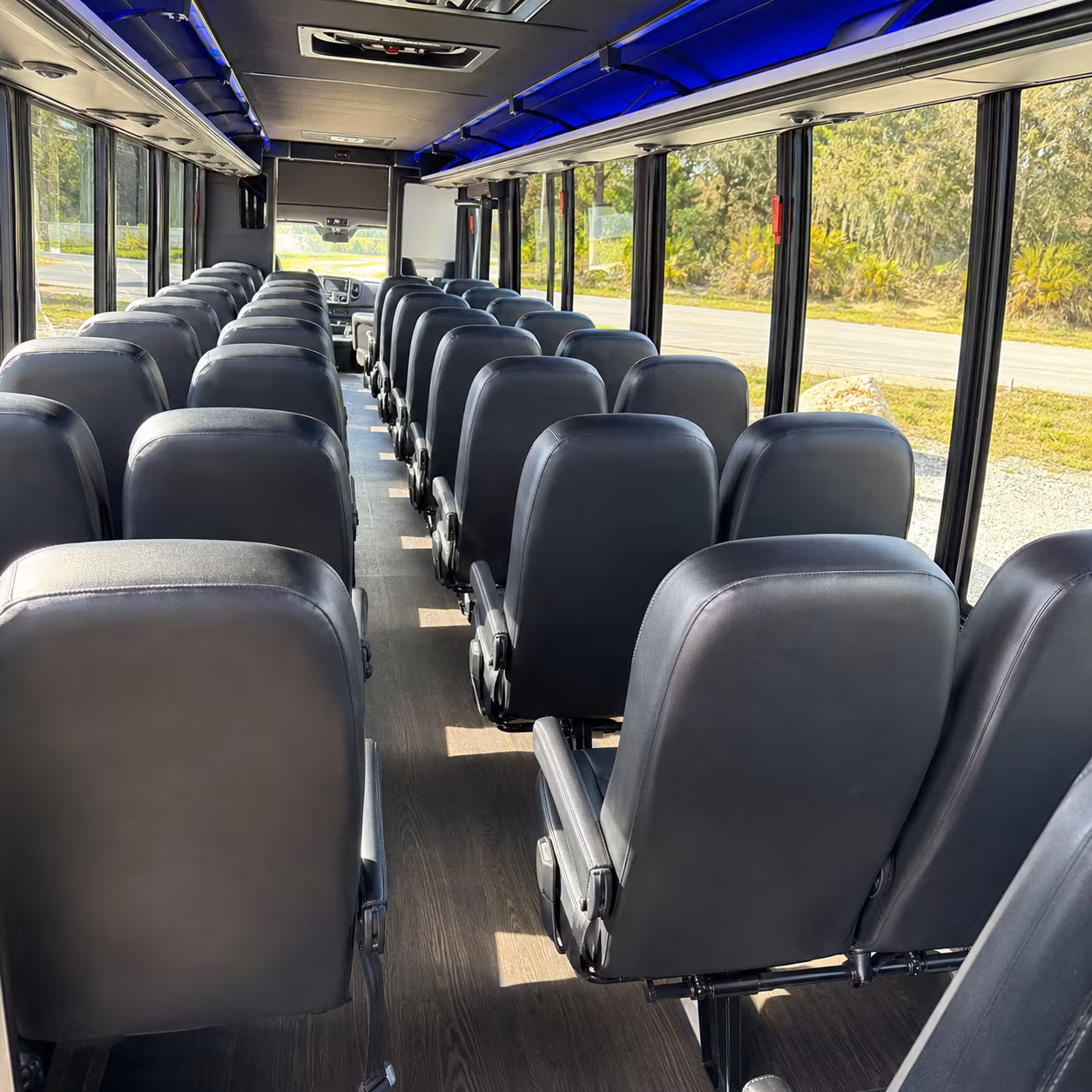 livermore 25 passenger minibus inside