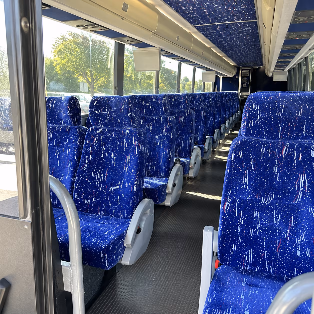 livermore 50 passenger charter bus inside