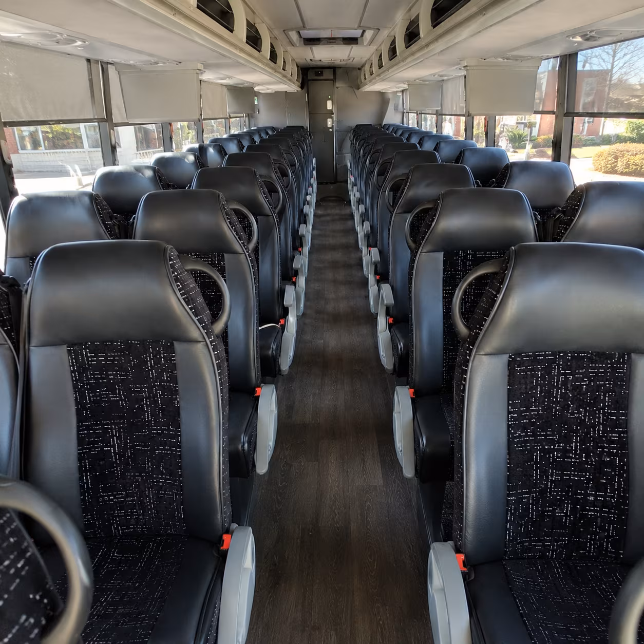 livermore 54 passenger charter bus inside